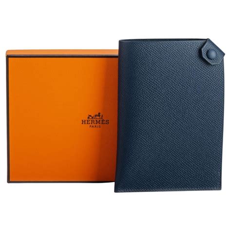 hermes royal blue wallet|hermes passport holder.